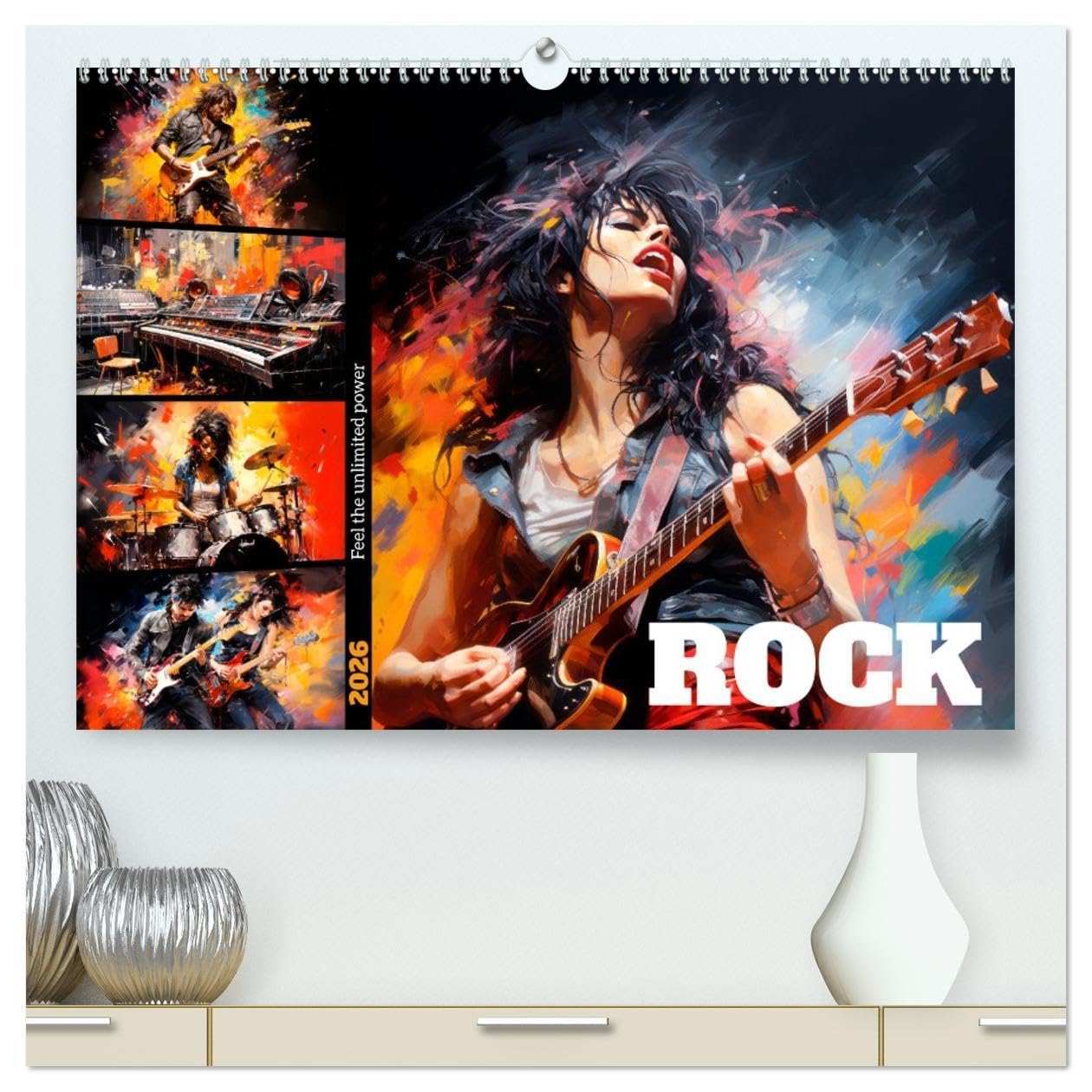 ROCK Feel the unlimited power (High Quality Premium Wall Calendar 2026 DIN A2 landscape),CALVENDO 12 Month Wall Calendar: Not just music, but a lifestyle