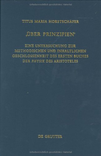 'Über Prinzipien' (Quellen Und Studien Zur Philosophie)