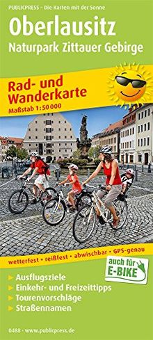 Oberlausitz - Naturpark Zittauer Gebirge: Rad- und Wanderkarte mit Ausflugszielen, Einkehr- & Freizeittipps, wetterfest, reissfest, abwischbar, GPS-genau. 1:50000 (Rad- und Wanderkarte/RuWK)