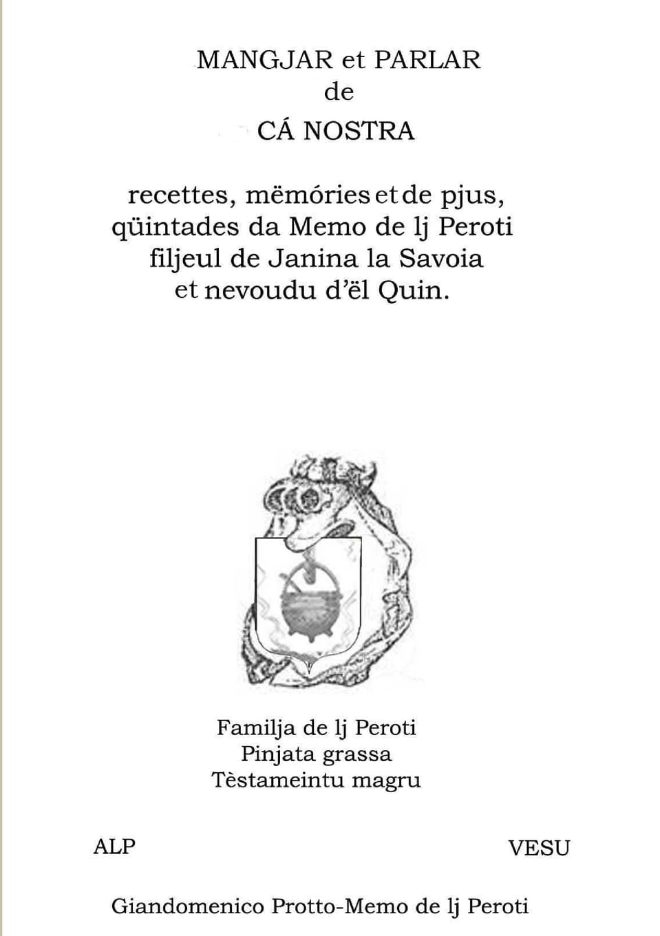 MANGJAR e PARLAR de CÁ NOSTRA