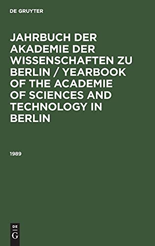 1989: JBAWB-B (Jahrbuch der Akademie der Wissenschaften zu Berlin / Yearbook of The Academie of Sciences and Technology in Berlin)