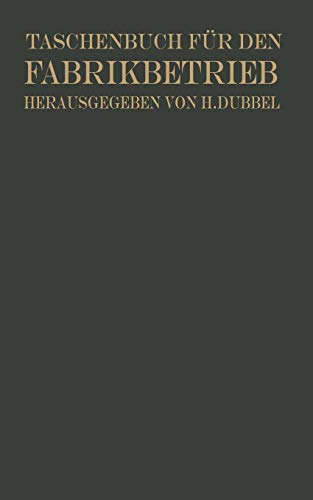 Taschenbuch für den Fabrikbetrieb