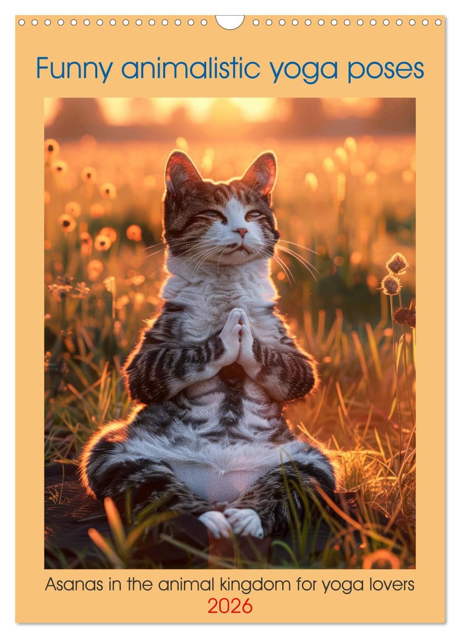 Funny animalistic yoga poses (Wall Calendar 2026 DIN A3 portrait), CALVENDO 12 Month Wall Calendar: Asanas in the animal kingdom for yoga lovers
