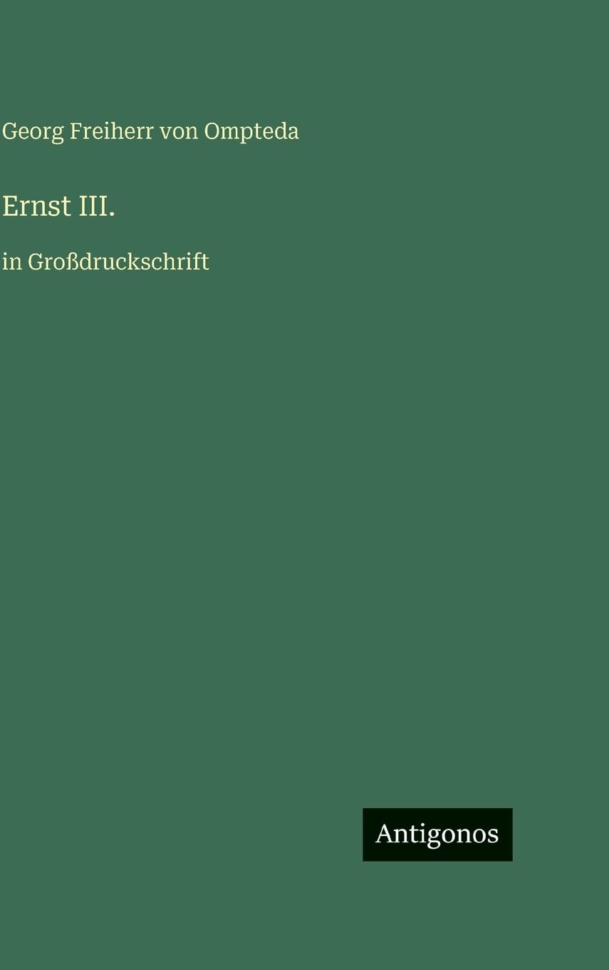 Ernst III.: in Großdruckschrift