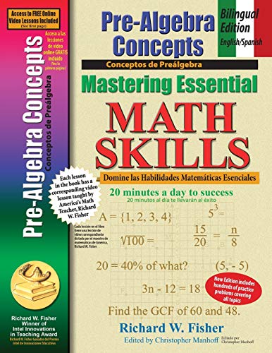 Pre-Algebra Concepts: Bilingual Edition, English-Spanish: Mastering Essential Math Skills (Stepping Stones to Proficiency in Algebra - Bilingual English/Spanish, Band 3)