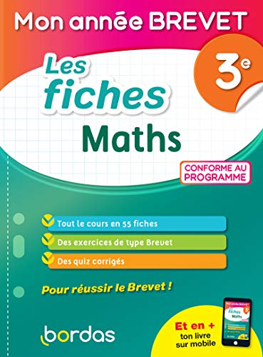 Mon Année Brevet - Les Fiches Maths 3e