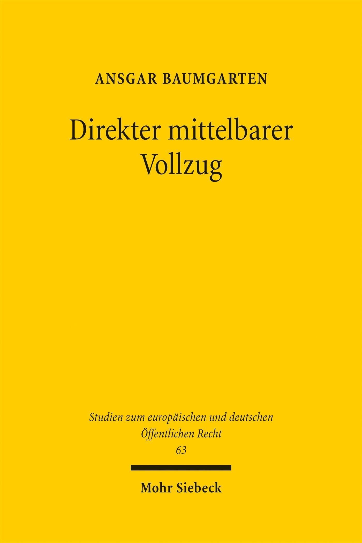 Direkter mittelbarer Vollzug - Neuware