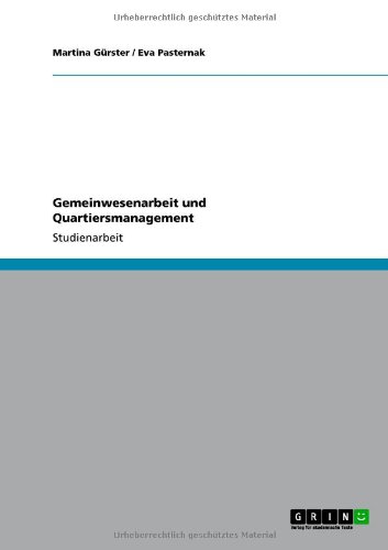 Gemeinwesenarbeit und Quartiersmanagement