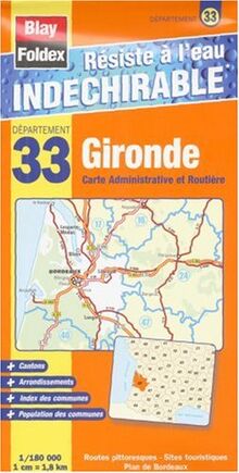 33 gironde carte administrative et routi re