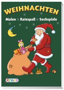 Weihnachten: Malen, Ratespaß, Suchspiele