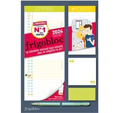 Mini Frigobloc Mensuel 2024 : Calendrier d'organisation familiale / mois (de sept. 2023 à dec 2024)