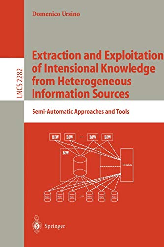 Extraction and Exploitation of Intensional Knowledge from Heterogeneous Information Sources: Semi-Automatic Approaches and Tools (Lecture Notes in Computer Science, 2282, Band 2282)