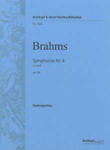 Symphonie Nr. 4 e-moll op. 98 - Breitkopf Urtext (PB 3641)