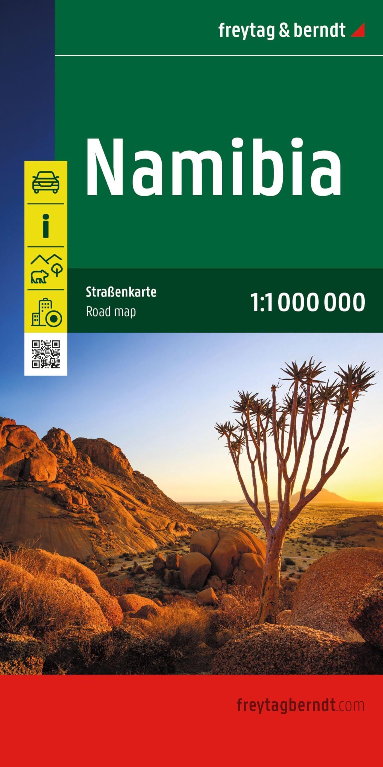 Namibia, Straßenkarte 1:1.000.000, freytag & berndt