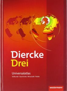 Diercke Drei - aktuelle Ausgabe: Universalatlas mit Arbeitsheft Kartenarbeit (Diercke Drei Universalatlas) | Buch | Zustand gut