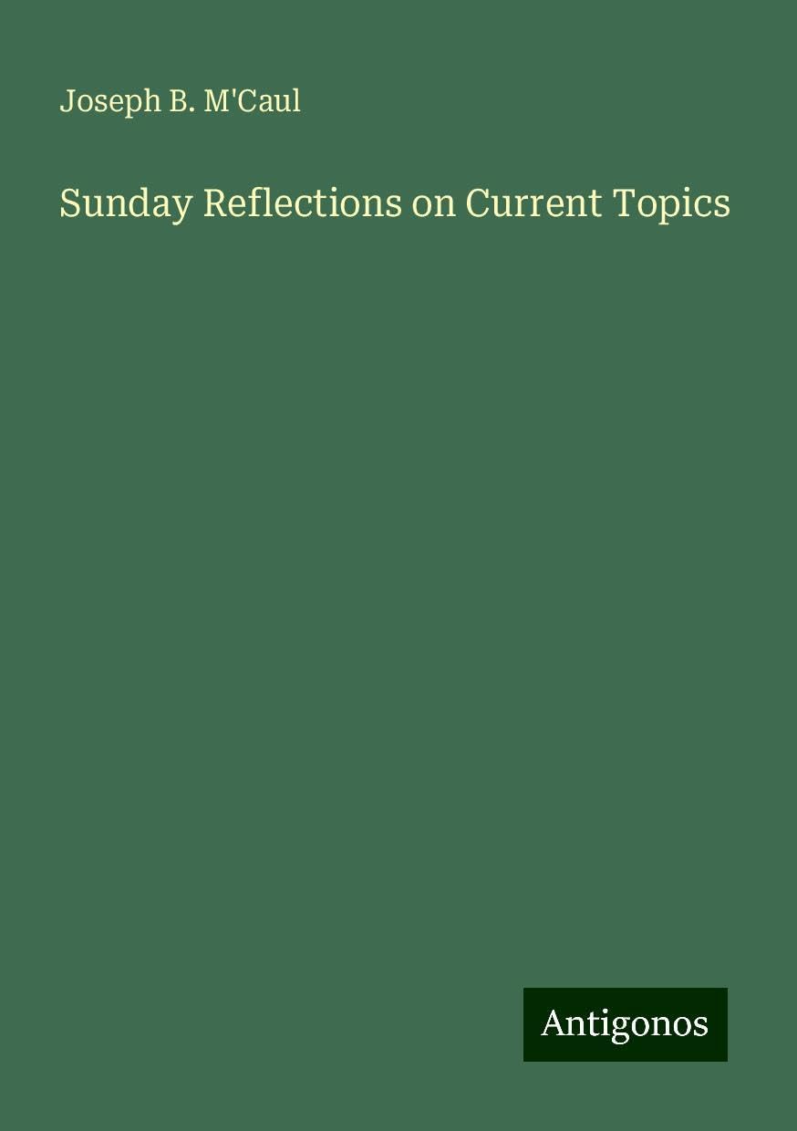 Sunday Reflections on Current Topics