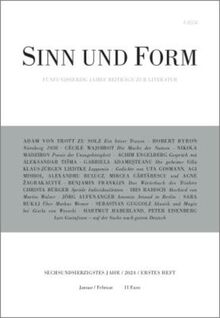 SINN UND FORM 1/2024: Beiträge zur Literatur (Sinn und Form: Beiträge zur Literatur)