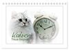 Katzen ¿ Treue Begleiter (CH - Version) (Tischkalender 2024 DIN A5 quer), CALVENDO Monatskalender: Liebenswürdige Samtpfoten zu jeder Jahreszeit