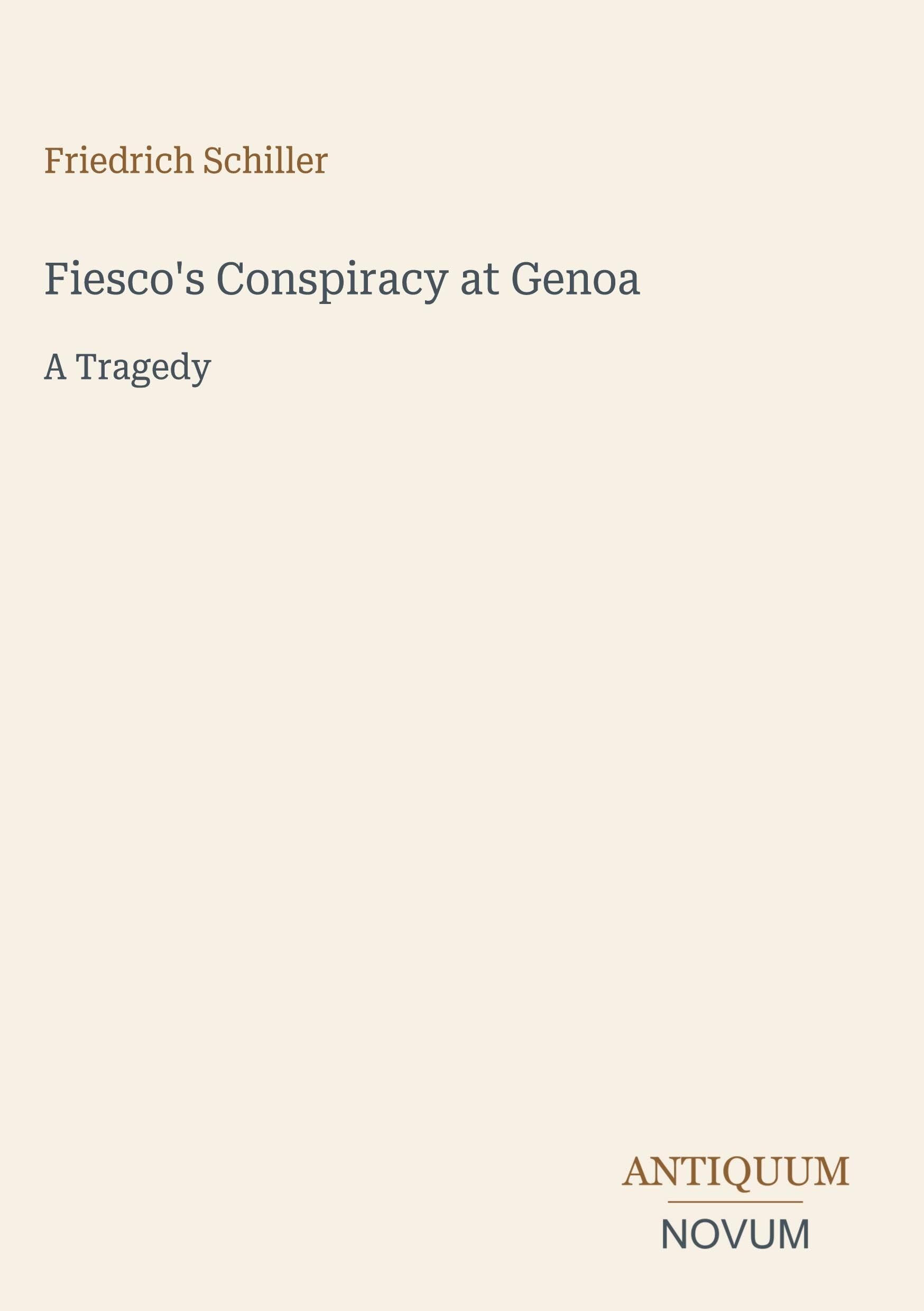 Fiesco's Conspiracy at Genoa