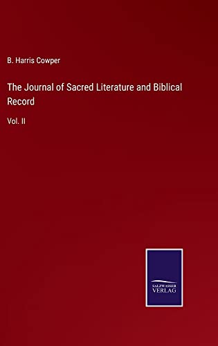 The Journal of Sacred Literature and Biblical Record: Vol. II