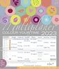 Multiplaner - Colour your time 2023: Familienplaner, 7 breite Spalten. Großer Familienkalender mit Ferienterminen, extra Spalte, Vorschau für 2024 und Datumsschieber. Format: 40x47 cm