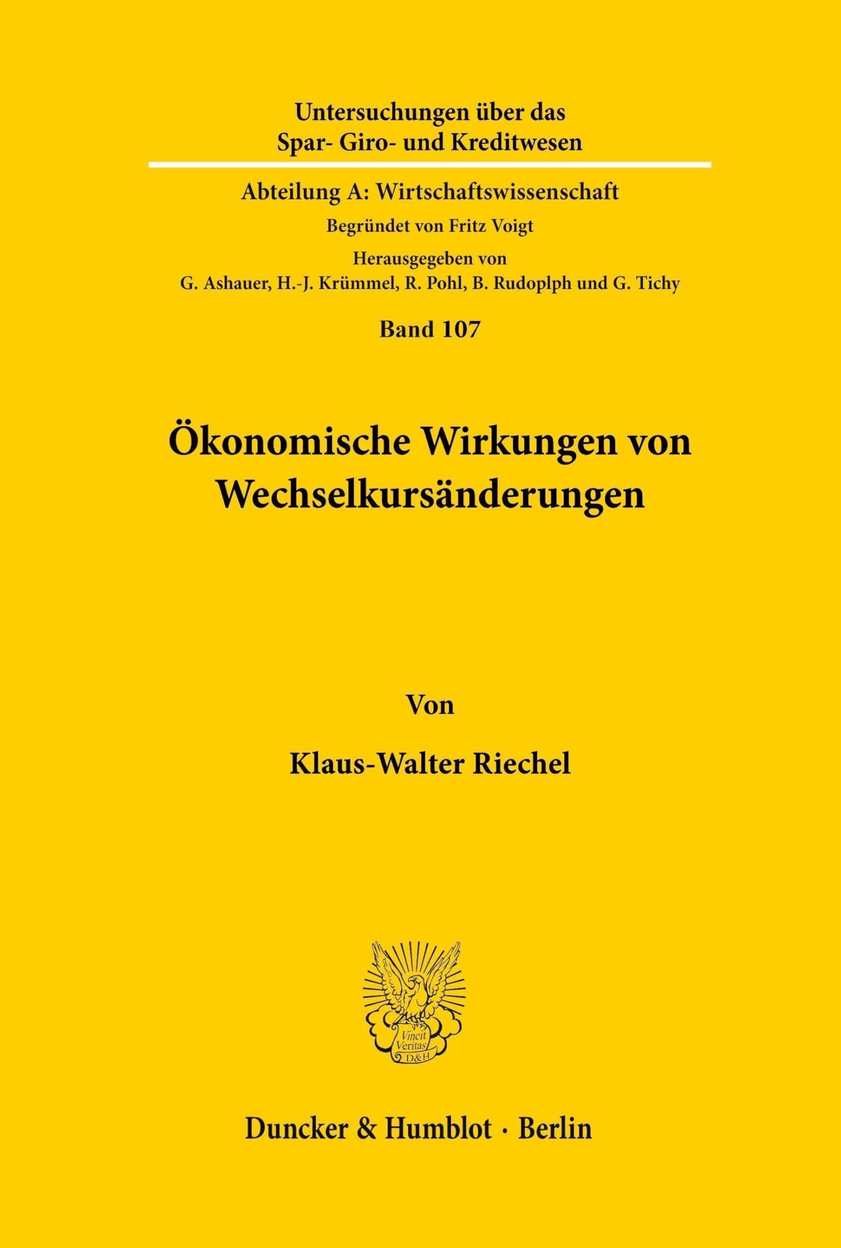 Ökonomische Wirkungen von Wechselkursänderungen.