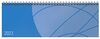 Tischquerkalender Professional Colourlux blau 2023: 1 Woche 2 Seiten; Bürokalender mit nützlichen Zusatzinformationen; Format: 29,8 x 10,5 cm