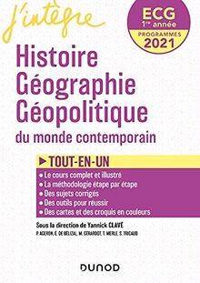 Histoire, géographie, géopolitique du monde contemporain ECG 1re année : programmes 2021 : tout-en-un
