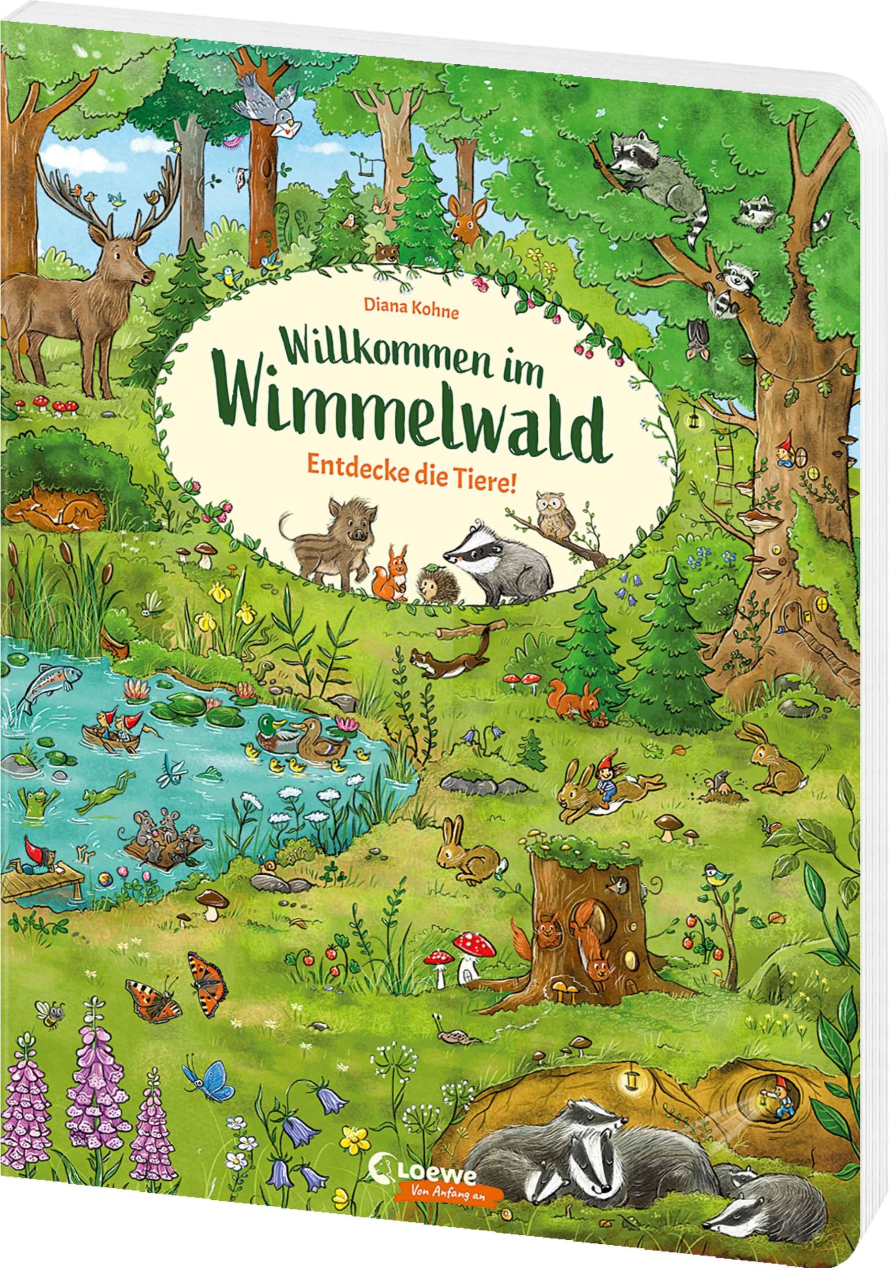 Willkommen im Wimmelwald - Entdecke die Tiere!: Großes Wimmelbuch für Kinder ab 2 Jahren - Besuche die Tierfreunde im märchenhaften Wimmelwald - Zum Suchen, Entdecken und Spaß haben