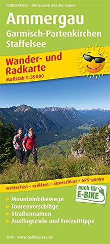 Ammergau, Garmisch-Partenkirchen, Staffelsee: Wander- und Radkarte mit Ausflugszielen & Freizeittipps, wetterfest, reißfest, abwischbar, GPS-genau. 1:35000 (Wander- und Radkarte / WuRK)