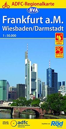 ADFC-Regionalkarte Frankfurt a. M. Wiesbaden/Darmstadt, 1:50.000, reiß- und wetterfest, GPS-Tracks Download (ADFC-Regionalkarte 1:50000)