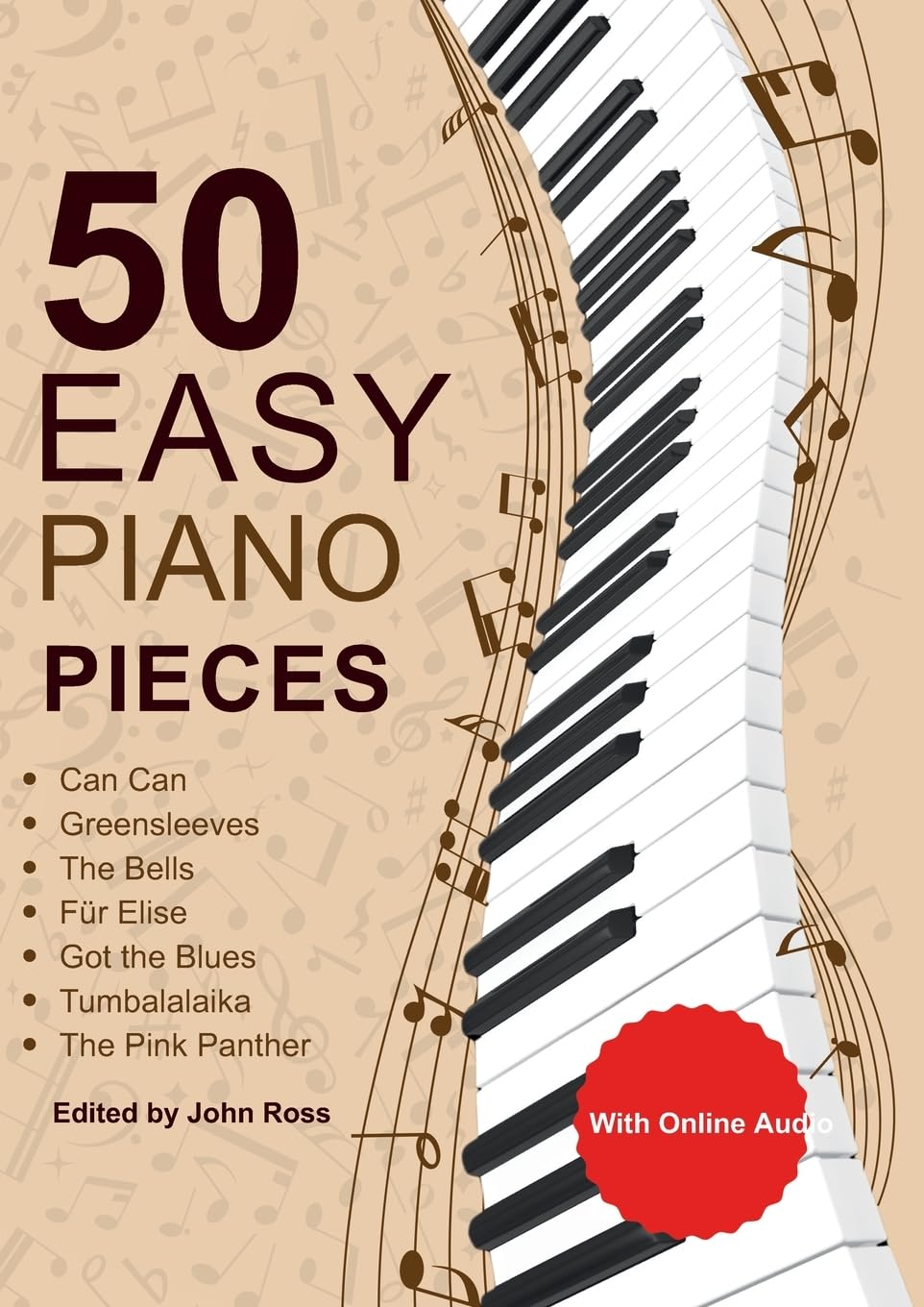 John Ross 60 Easy Piano Pieces, For Beginners, Kids And Adults