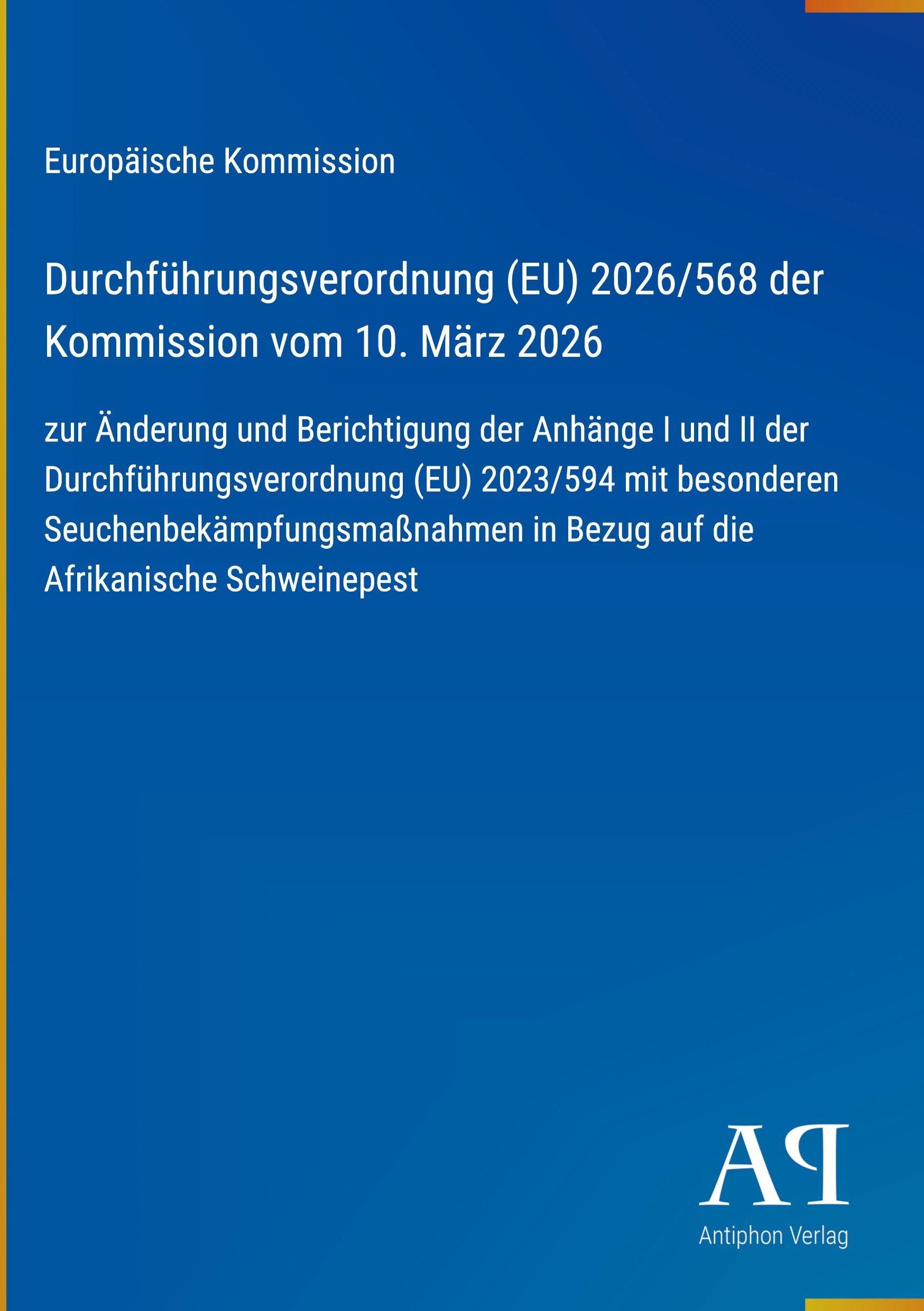 Durchführungsverordnung (EU) 2026/568 der Kommission vom 10. März 2026