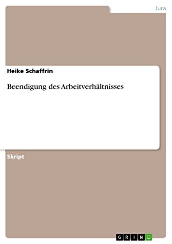 Beendigung des Arbeitverhältnisses