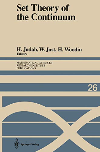 Set Theory of the Continuum (Mathematical Sciences Research Institute Publications, 26, Band 26)
