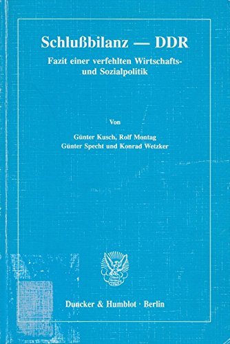 Schlußbilanz DDR.