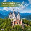 Deutschland 2022, Wandkalender / Broschürenkalender im Hochformat (aufgeklappt 30x60 cm) - Geschenk-Kalender mit Monatskalendarium zum Eintragen