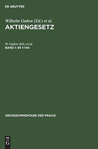 §§ 1–144 (Großkommentare der Praxis)