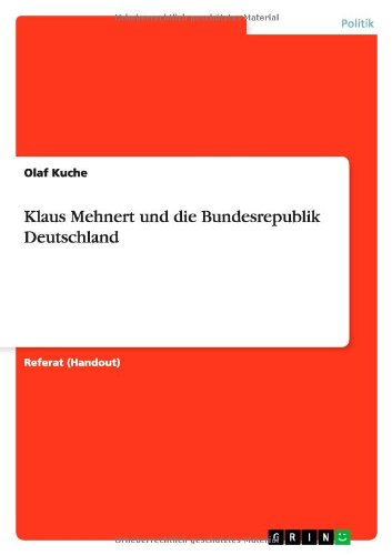 Klaus Mehnert und die Bundesrepublik Deutschland