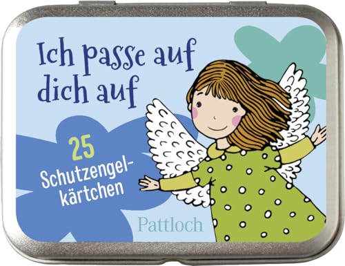 Ich passe auf dich auf - 25 Schutzengelkärtchen: Dein Schutzengel für jeden Tag: 25 Karten in Metalldose (Kleine Geschenke zur Einschulung & für die Schultüte)