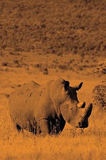 Alive! White Rhino - Sepia - Photo Art Notebooks (6 X 9 Version)