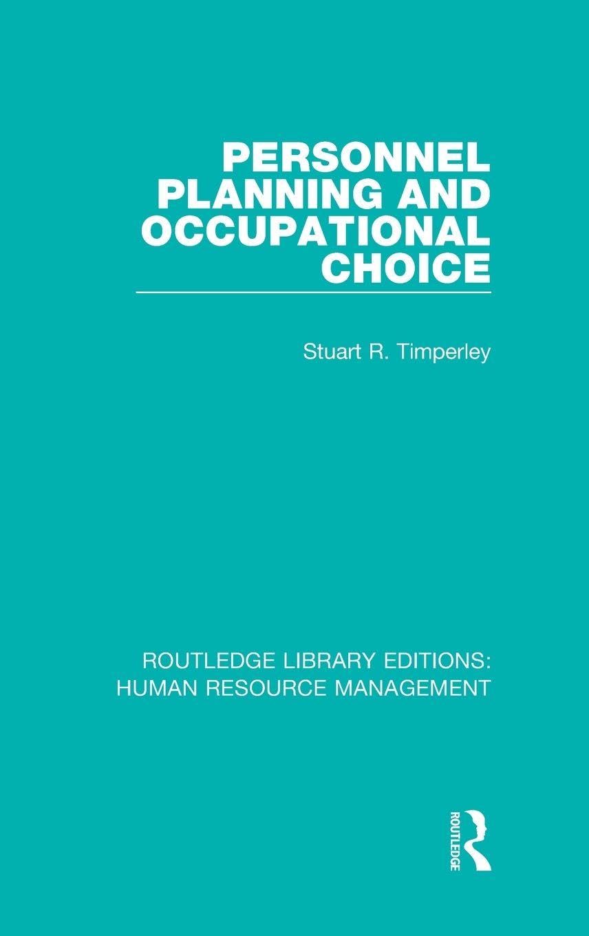 Personnel Planning and Occupational Choice (Routledge Library Editions: Human Resource Management, Band 35)