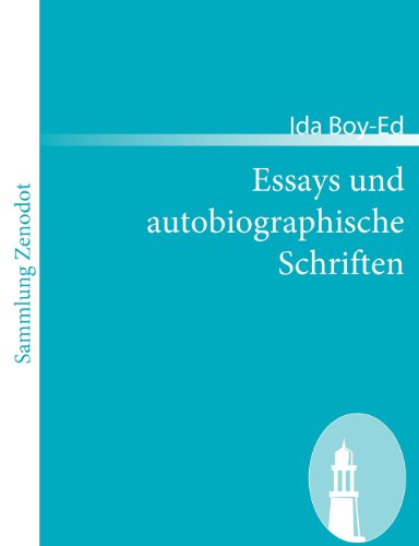 Essays und autobiographische Schriften (Sammlung Zenodot)