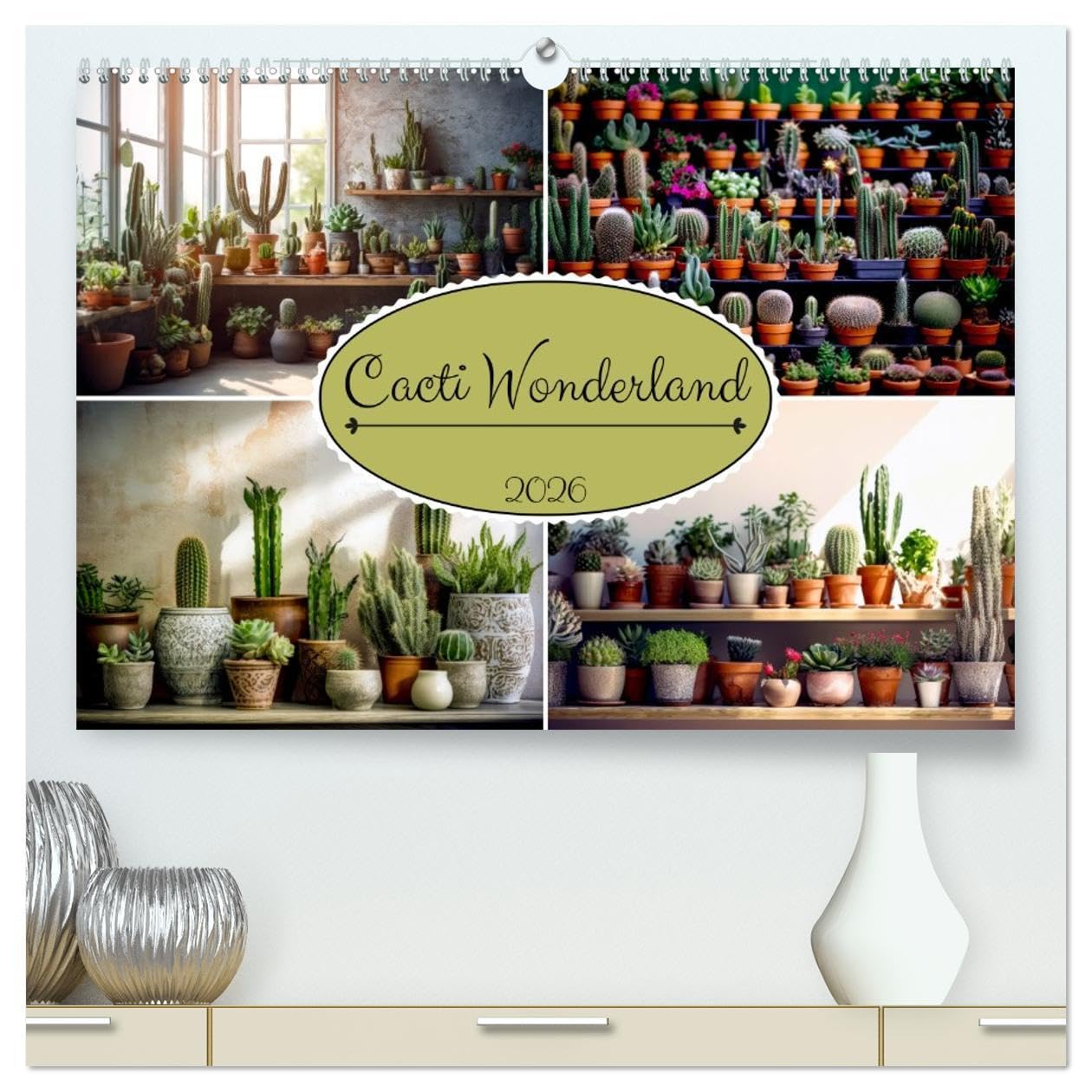Cacti Wonderland (High Quality Premium Wall Calendar 2026 DIN A2 landscape),CALVENDO 12 Month Wall Calendar: Escape to the captivating Cacti ... of succulents and cacti throughout the year.