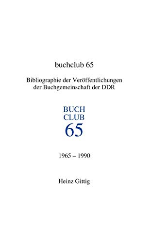 Buchclub 65.: Bibliographie