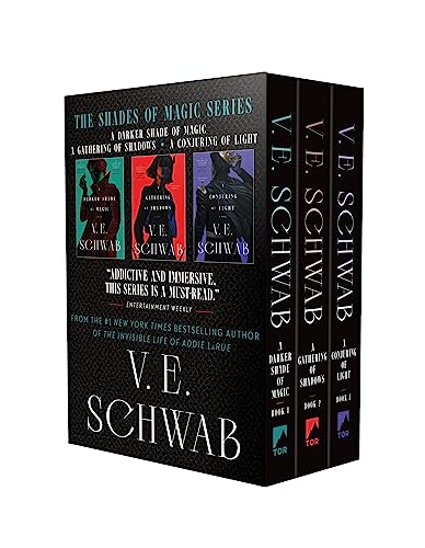 Schwab, V. E. Shades Of Magic Trilogy Boxed Set, A Darker Shade Of Magic, A Gathering Of Shadows, A Conjuring Of Light