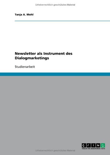Newsletter als Instrument des Dialogmarketings