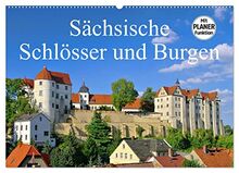 Sächsische Schlösser und Burgen (Wandkalender 2023 DIN A2 quer), Calvendo Monatskalender