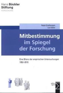 Mitbestimmung im Spiegel der Forschung: Eine Bilanz der empirischen Untersuchungen 1952-2010