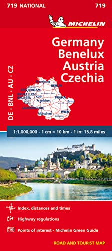 Die Buchhandlung in Oelde hat das Buch Michelin Mitteleuropa: Straßen- und Tourismuskarte 1:1000.000 (MICHELIN Nationalkarten)